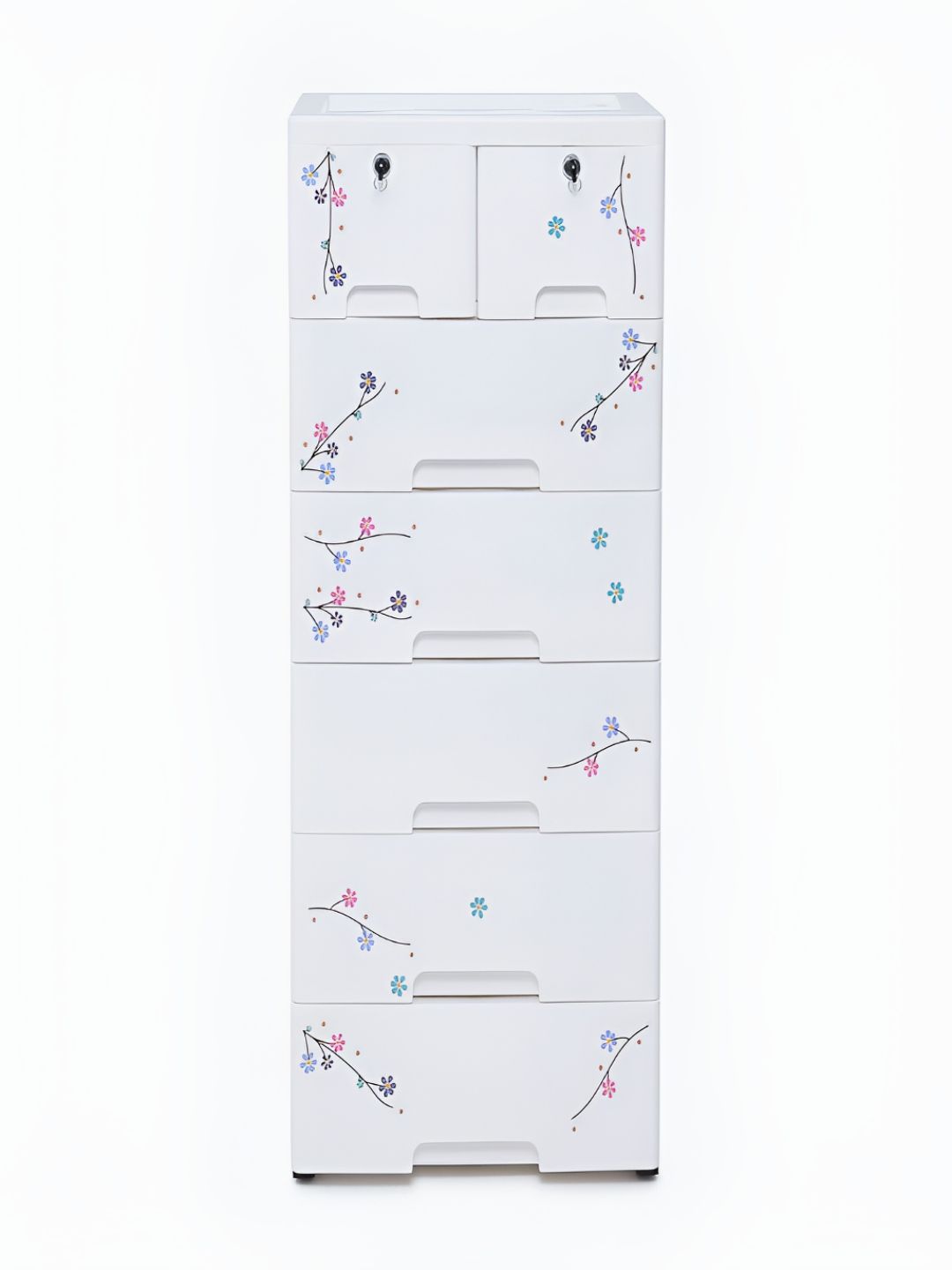 The Tickle Toe Boys White Printed Plastic 7-Drawers