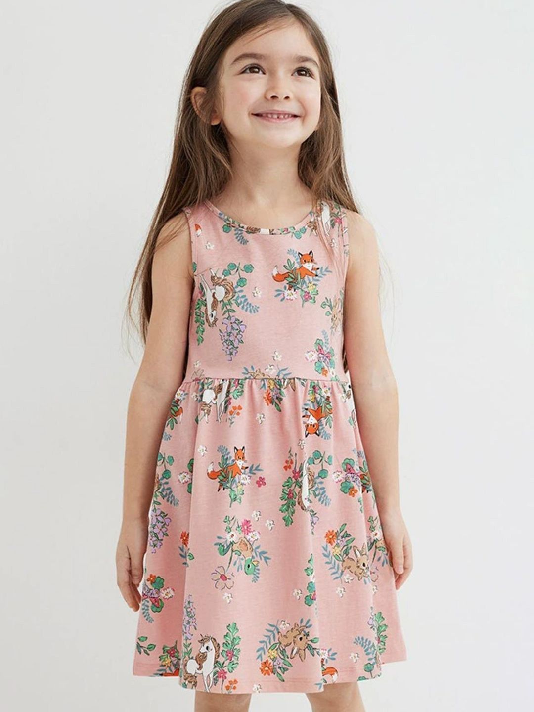 Xsole Girls Graphic Printed Fit & Flare Dress-picture-57