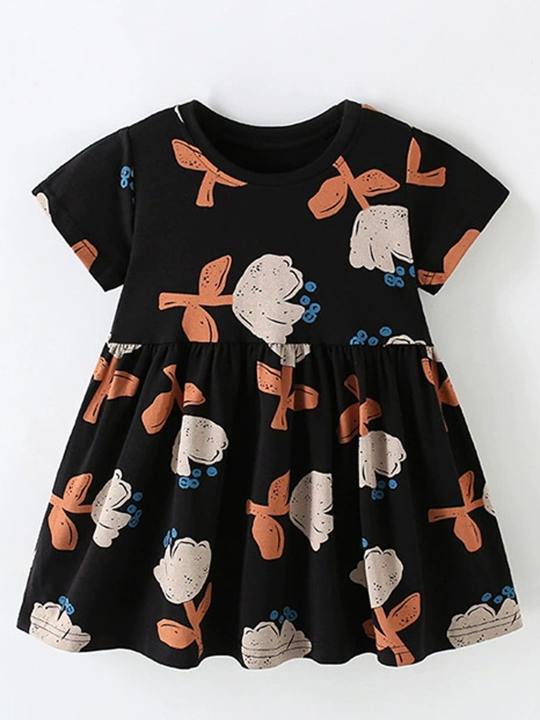Xsole Girls Printed Fit & Flare Dress-picture-40