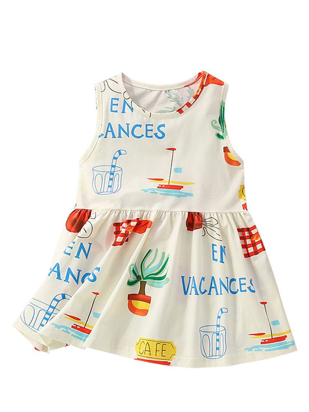 Xsole Girls Printed Fit & Flare Dress-picture-16