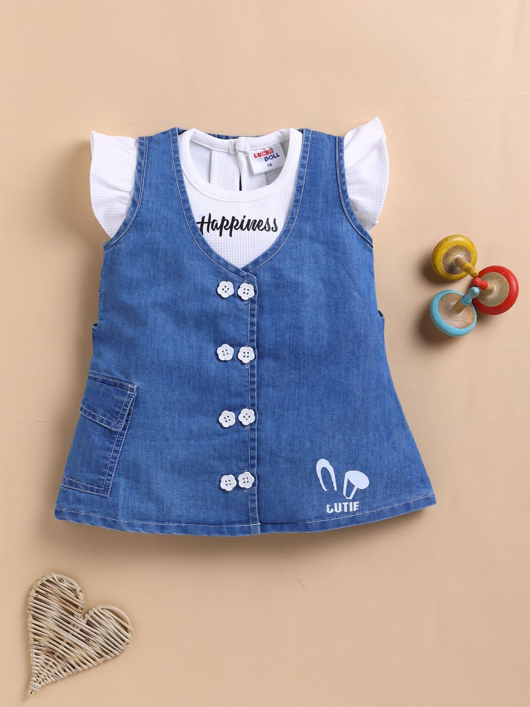 LACKii DOLL Denim Fit & Flare Dress-picture-56