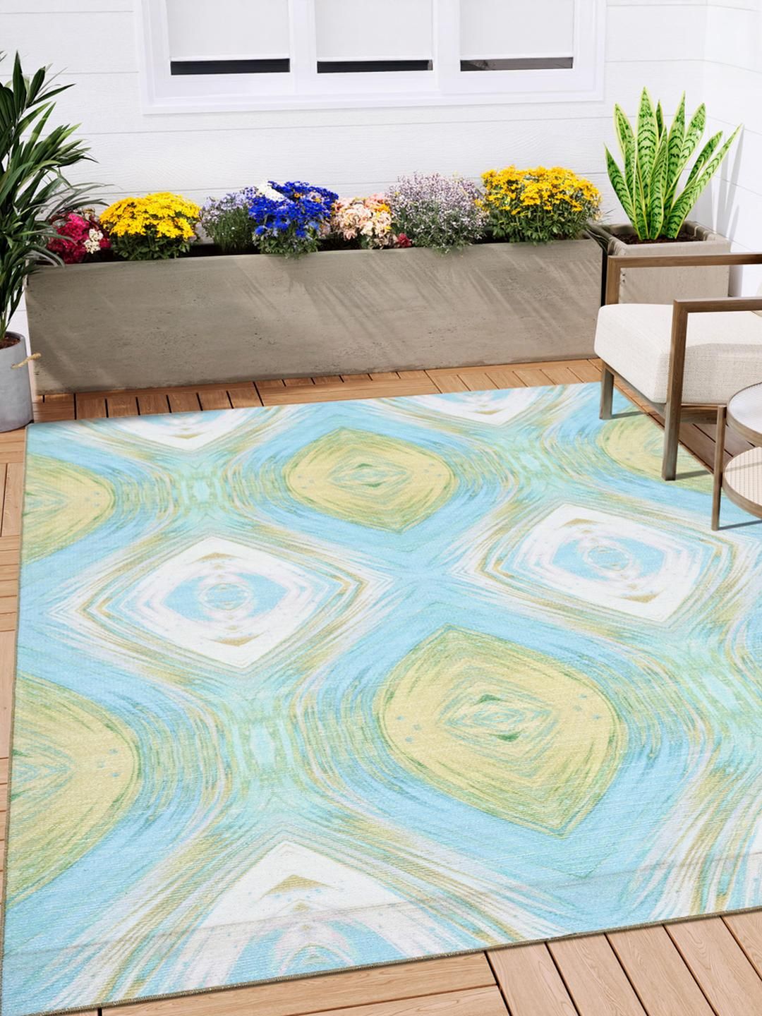 Kaleen India Blue Polyester Carpets-image-1