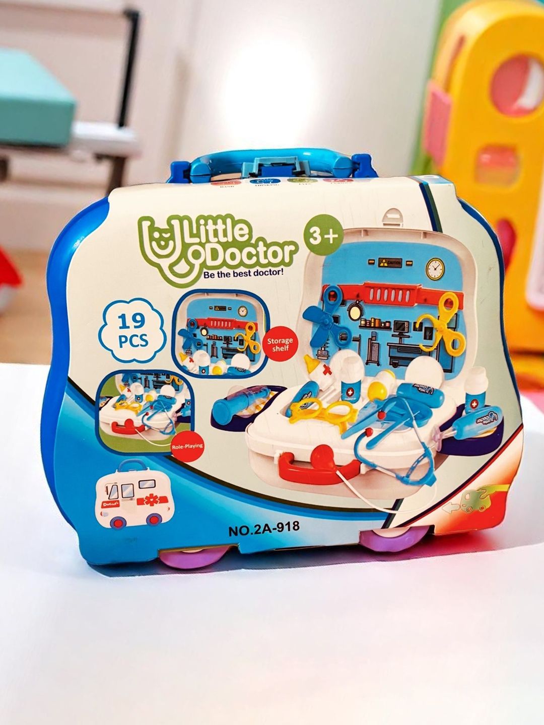 PLANET of Toys Kids Doctor Set with Portable Wheel Briefcase-picture-25