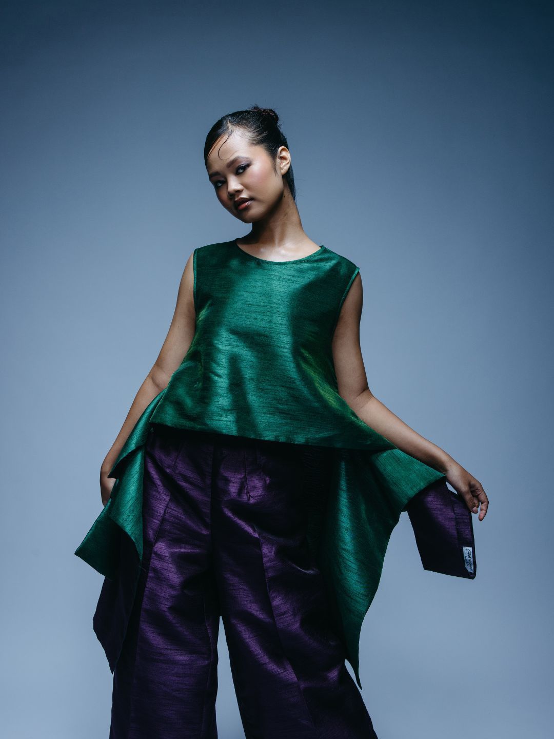 Chhaya Gandhi Design Studio Women Ruffles Crop Flared Peplum Top-image-6