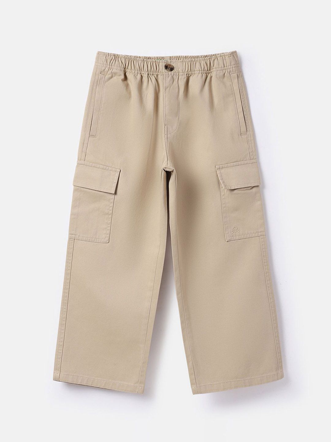 United Colors of Benetton Boys Loose Fit Mid-Rise Pure Cotton Trousers-picture-53
