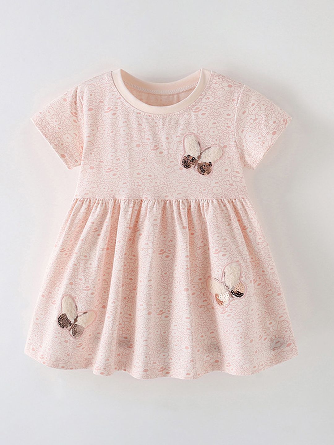 Xsole Girls Graphic Printed Applique Fit & Flare Dress-picture-50