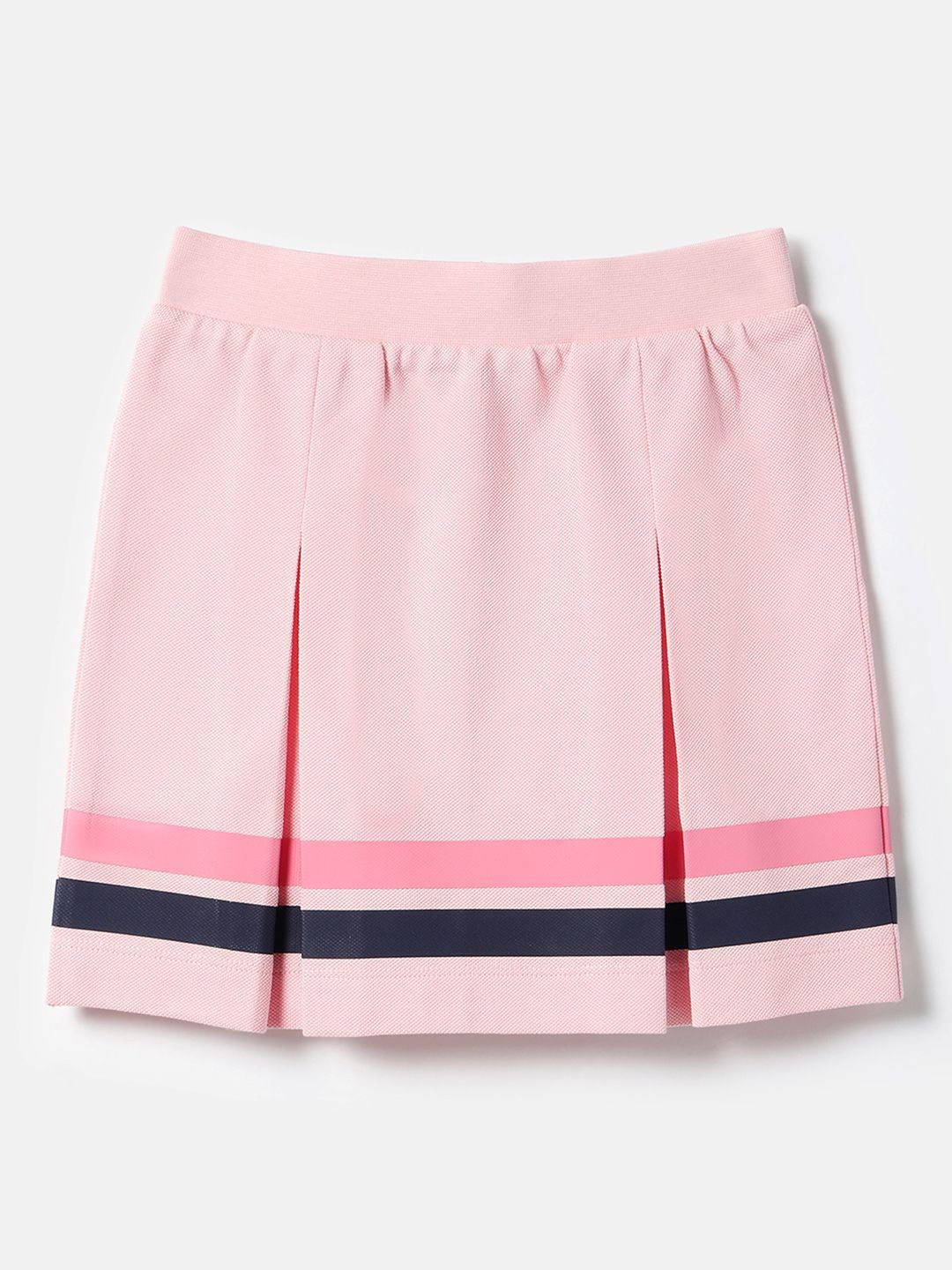 United Colors of Benetton Infant Girls Striped Pure Cotton Pleated A-Line Mini Skirt-picture-44