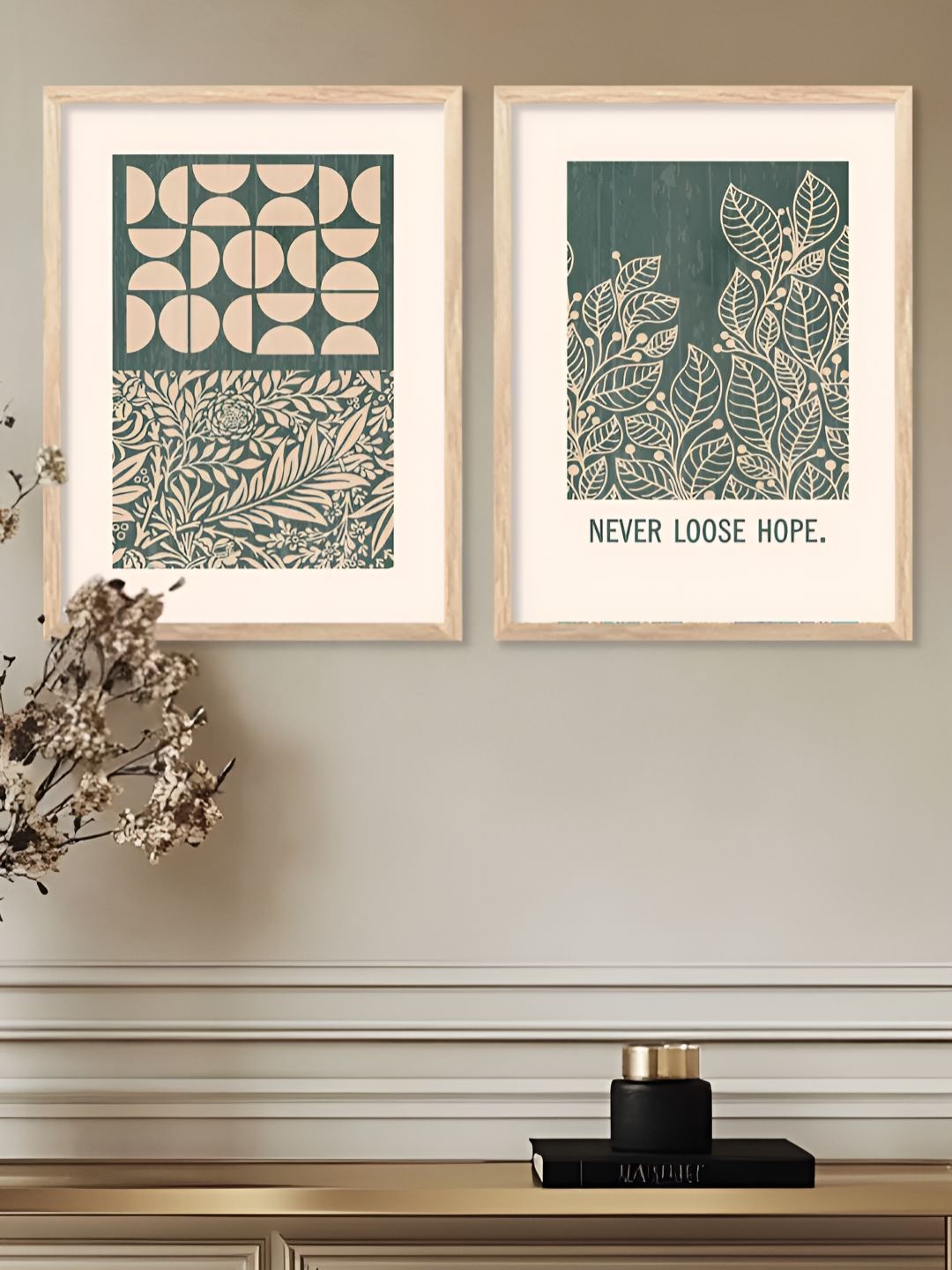 Kotart White & Blue 2 Pieces Motivational Quotes Wooden Wall Arts-picture-11