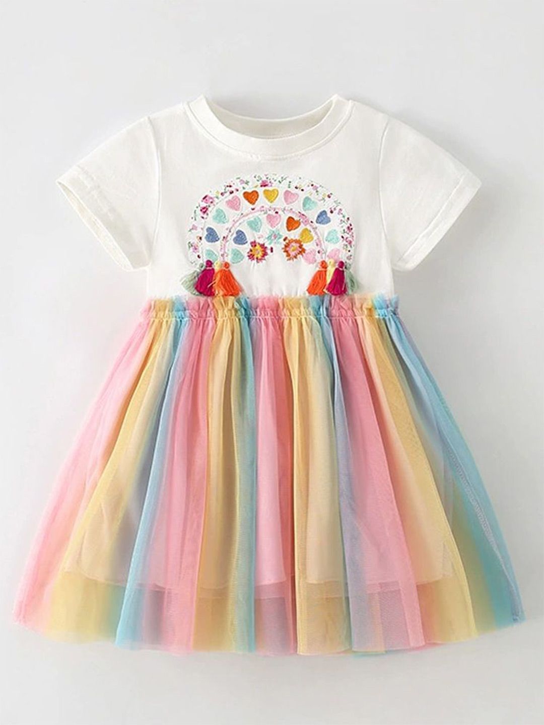 Xsole Girls Round Neck Fit & Flare Dress-picture-41