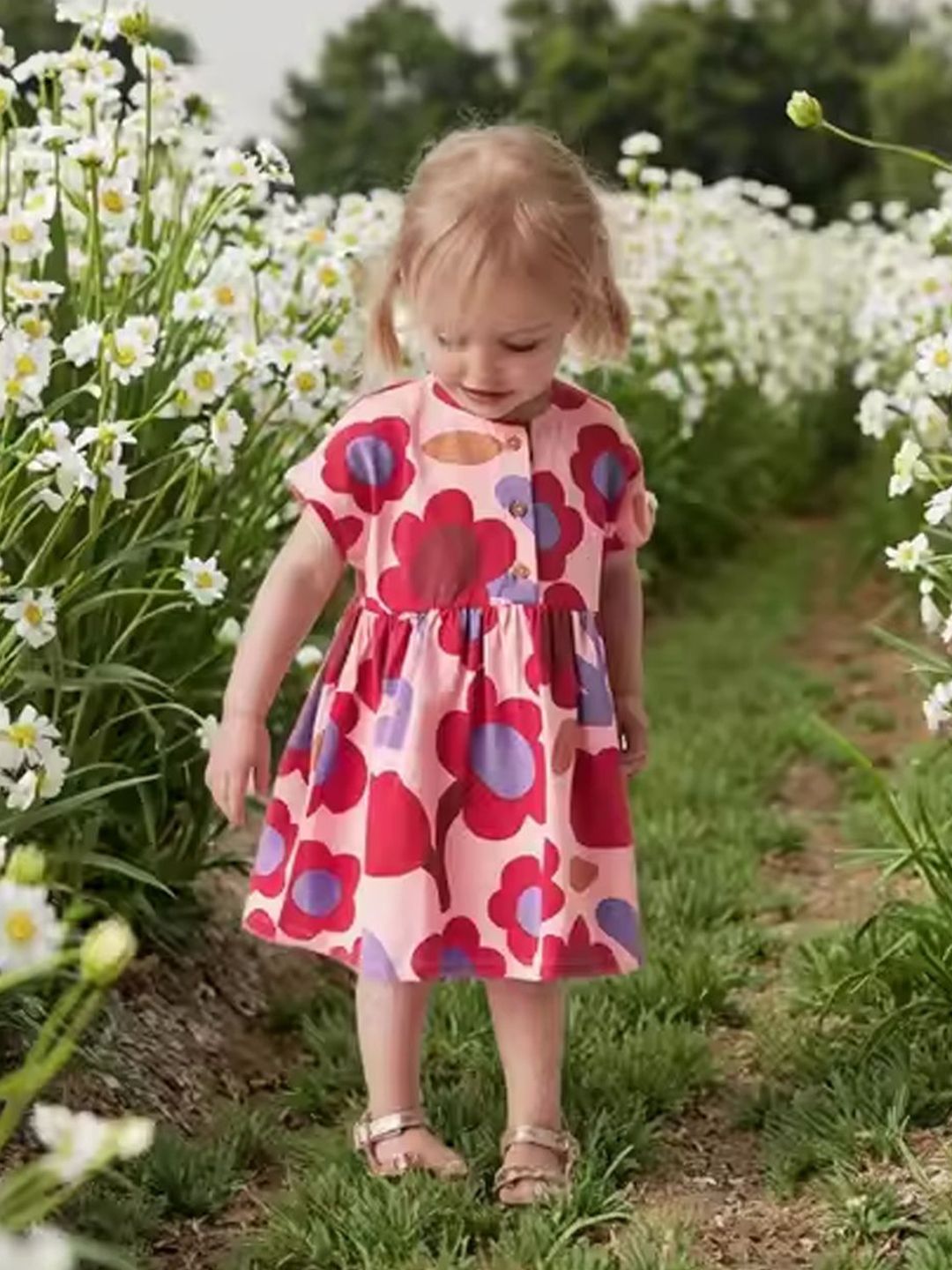 Xsole Girls Floral Print Fit & Flare Dress-picture-16