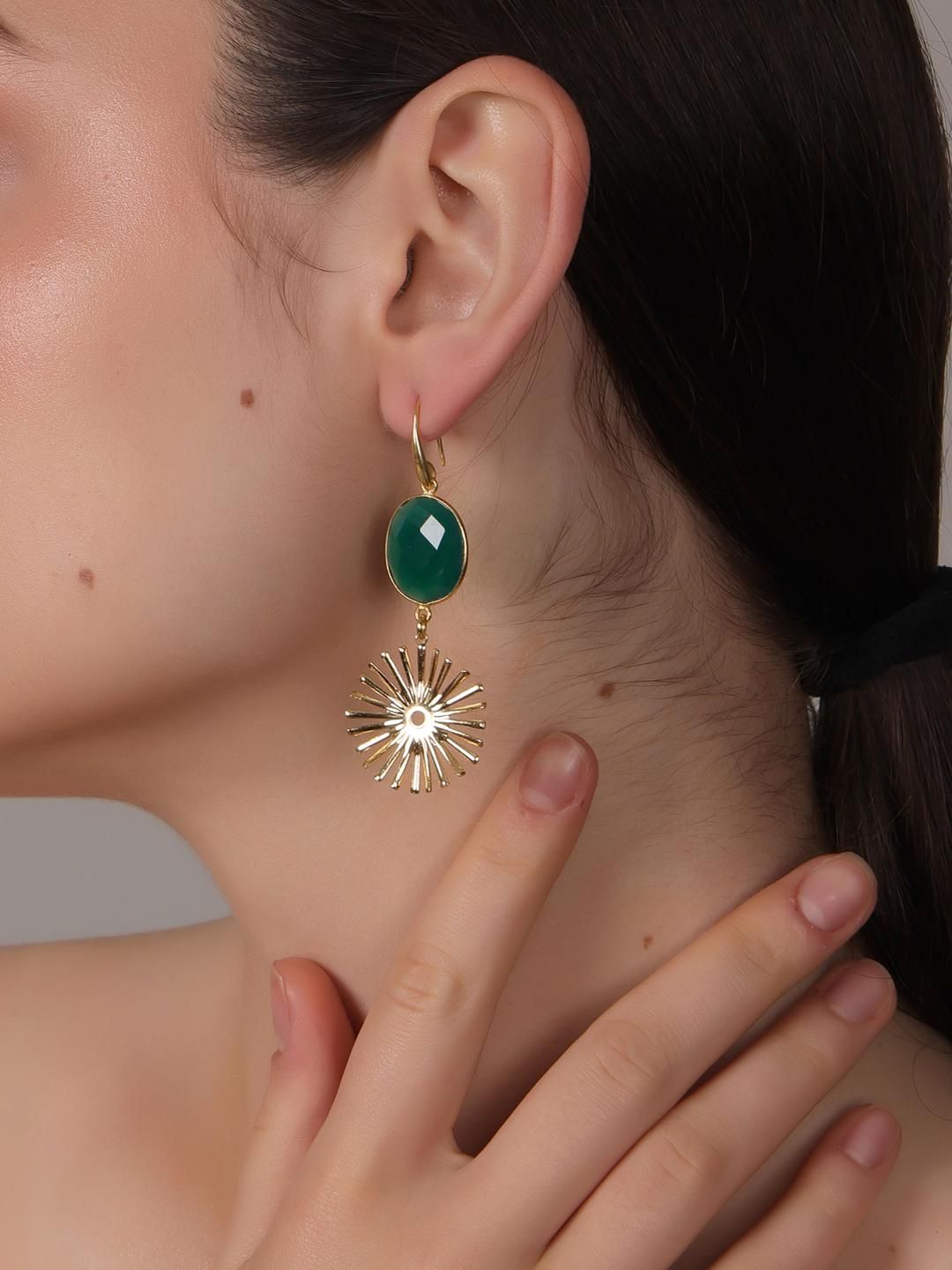 Dua Gold-Plated Brass Drop Earrings-picture-19