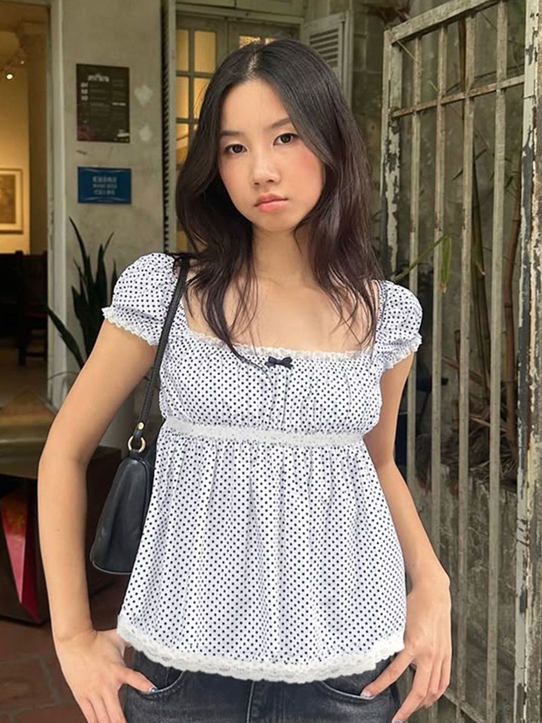 LULU & SKY Women Polka Dot Printed Empire Top-picture-27