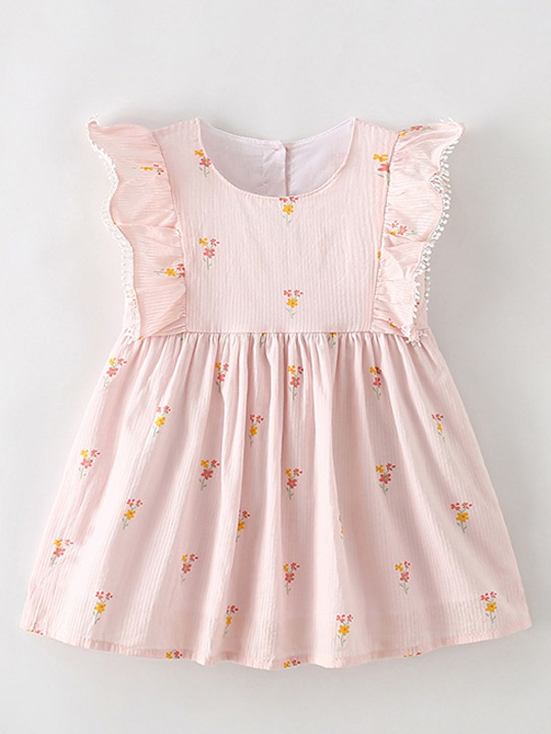 Xsole Girls Floral Print Flutter Sleeve Fit & Flare Dress-picture-25