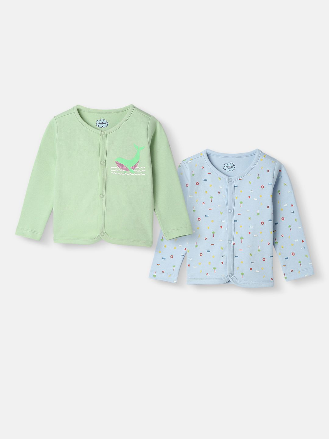 Nauti Nati Boys Pack of 2 Graphic Printed Cotton Shirts-picture-50