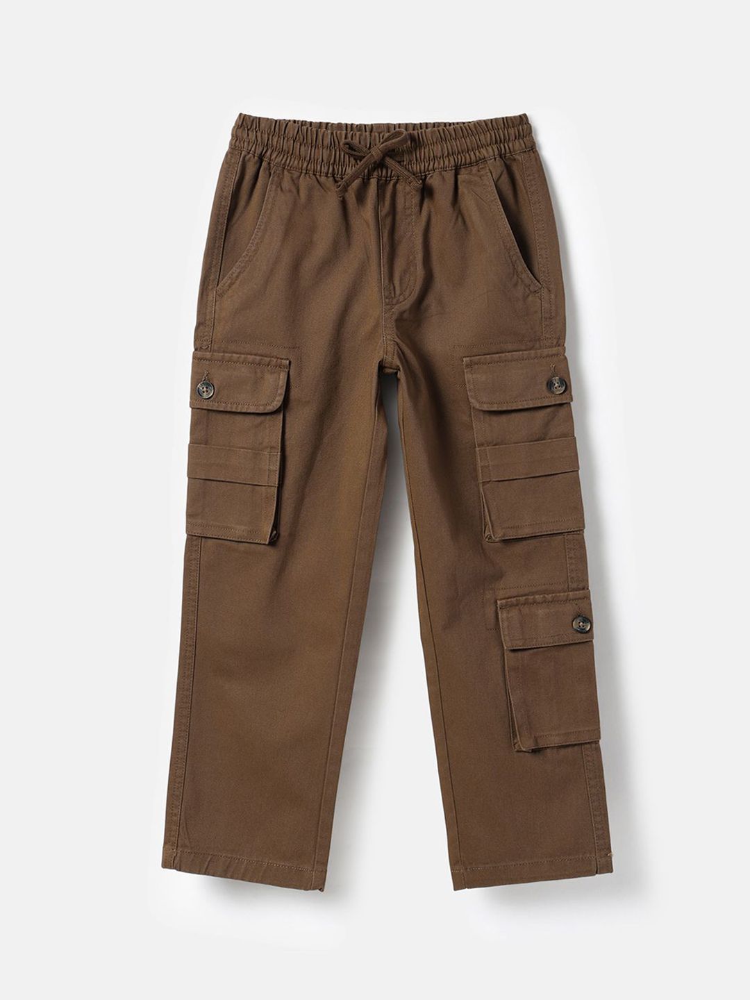 United Colors of Benetton Boys Straight Fit Pure Cotton Cargos-image-37