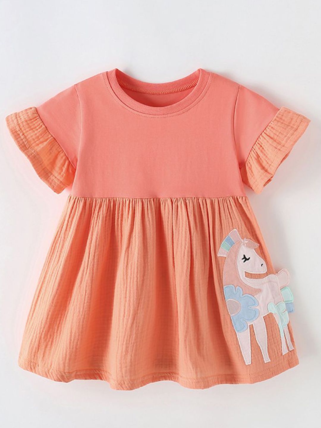 Xsole Girls Printed Fit & Flare Dress-picture-52