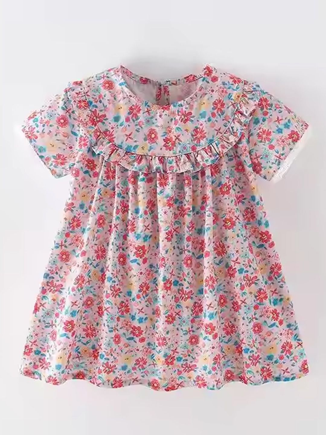 Xsole Girls Floral Printed Fit & Flare Dress-picture-14