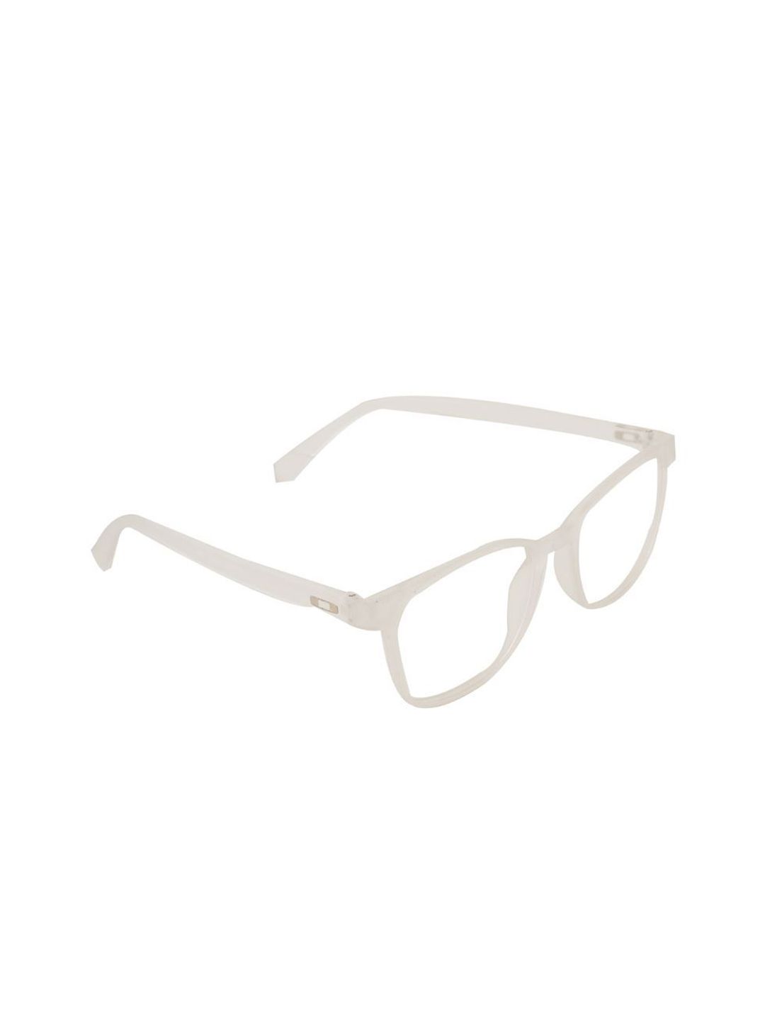 BAYBERRY Unisex Clear Lens & White Square Sunglasses with-image-5