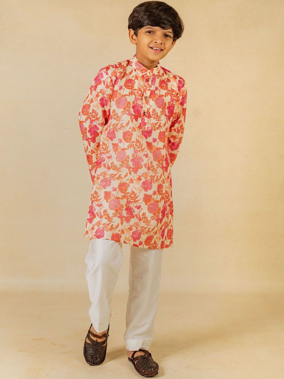 Jilmil Boys Floral Printed Kurta with Pyjama-picture-27