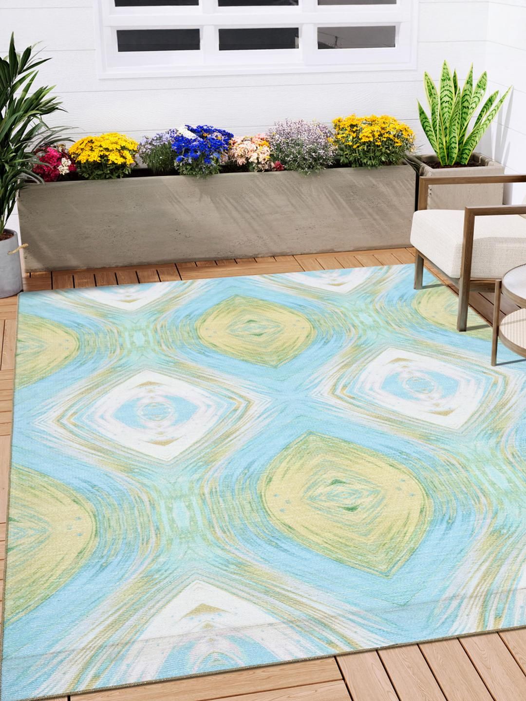 Kaleen India Blue Polyester Carpets-image-2