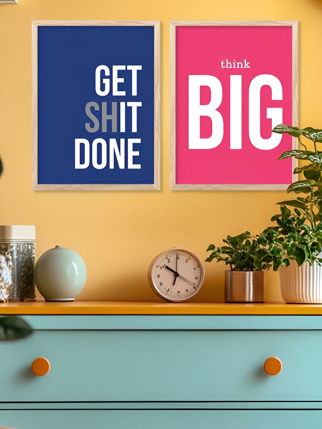 Kotart Blue & Pink 2 Pieces Motivational Quotes Wooden Wall Arts-picture-17