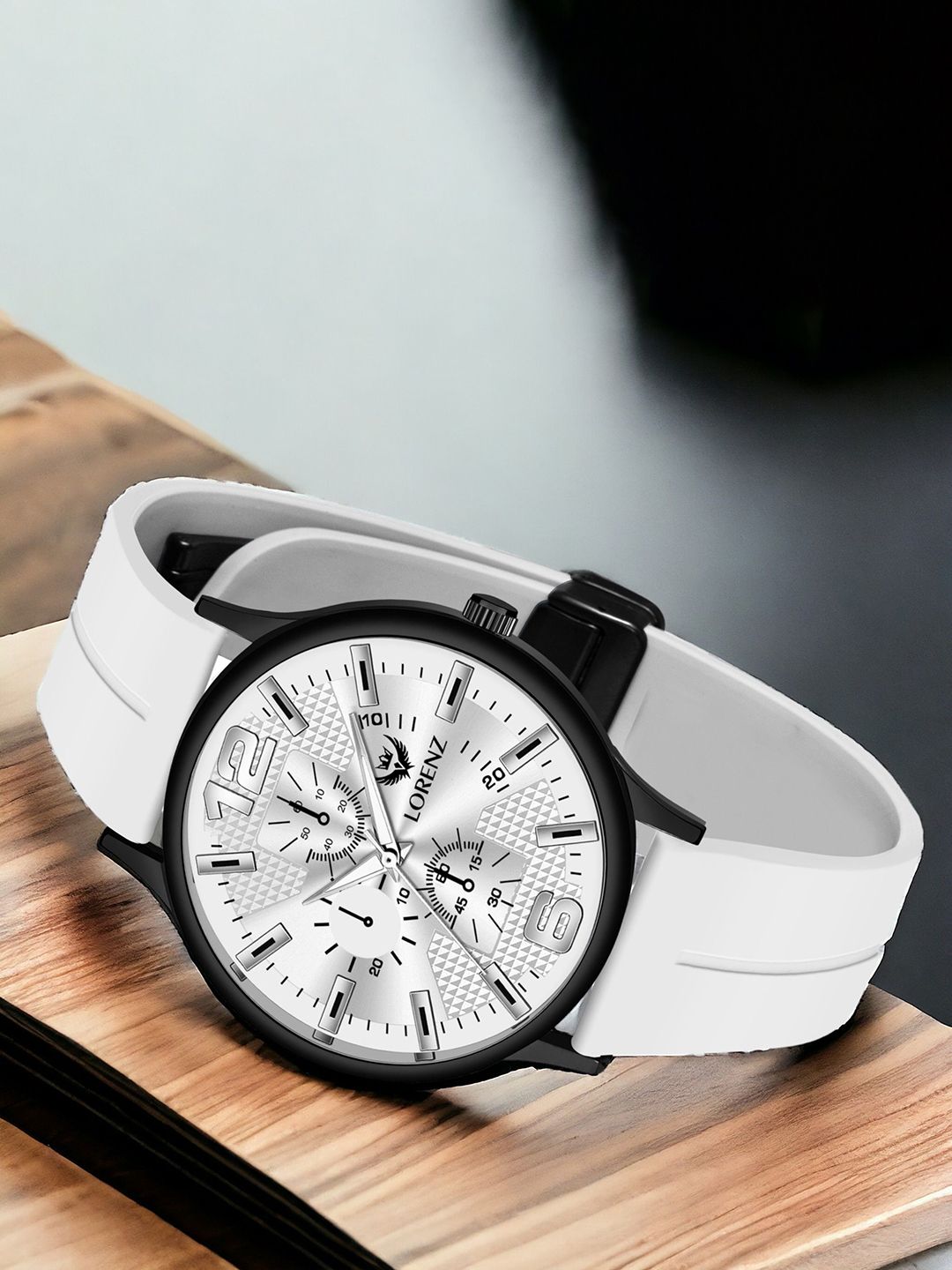 LORENZ Men Brass Dial & Straps Analogue Watch MK-4083R-image-5