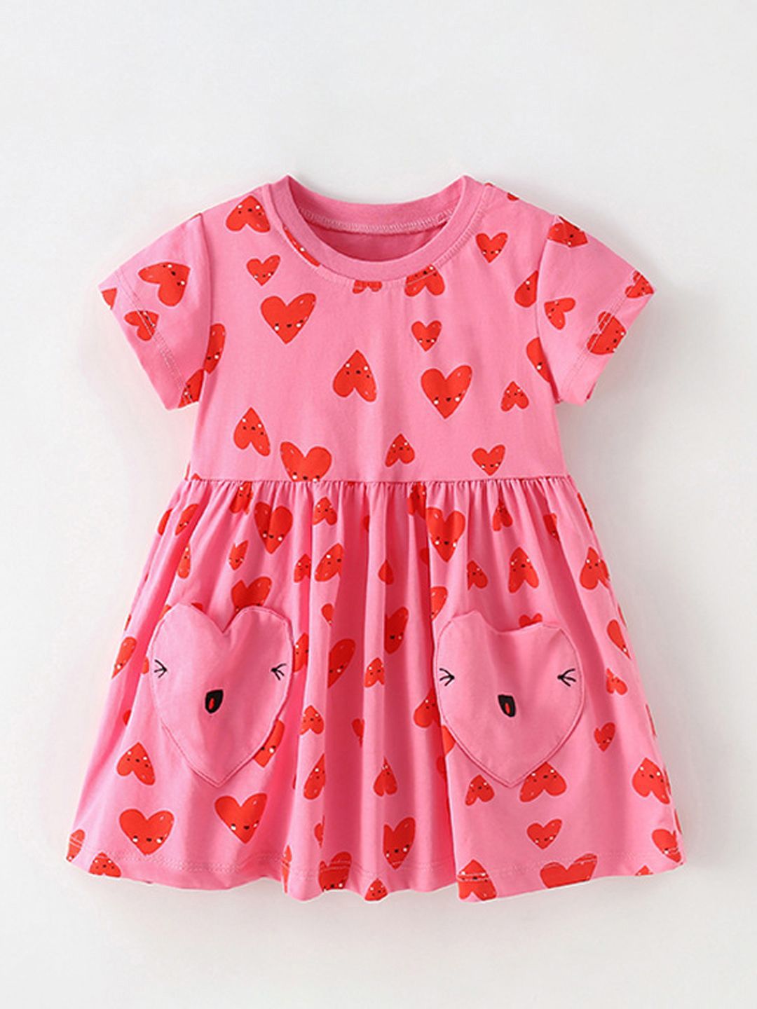 Xsole Girls Graphic Printed Fit & Flare Dress-picture-44