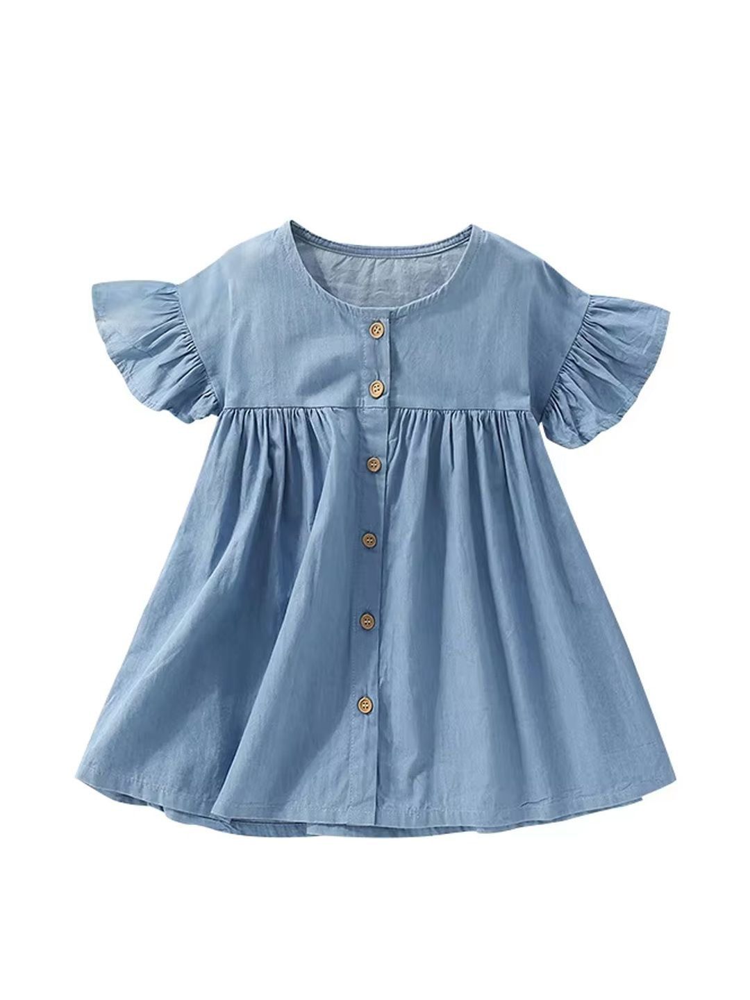 Xsole Girls Flared Sleeve Fit & Flare Dress-picture-21