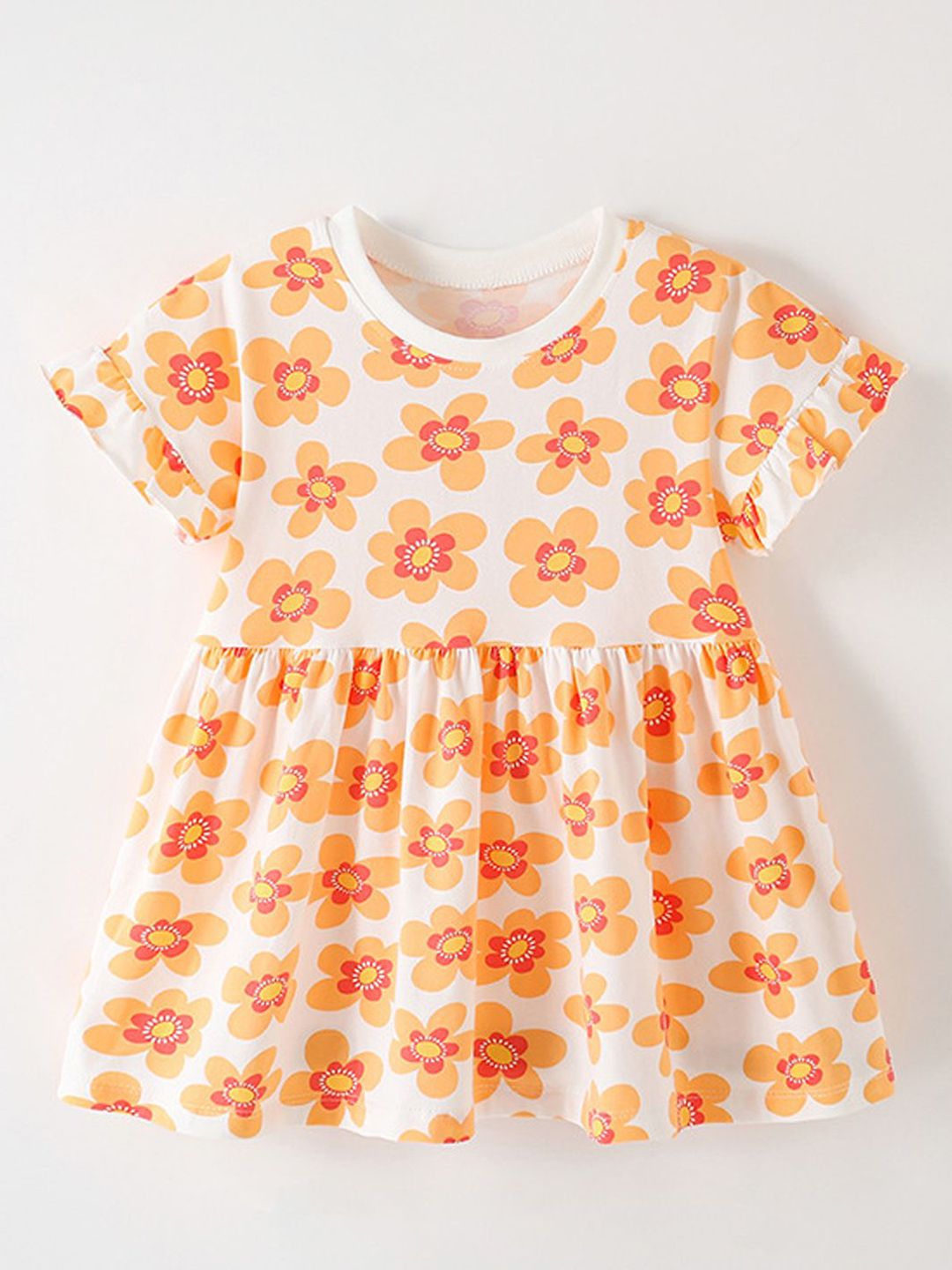 Xsole Girls Floral Printed Fit & Flare Dress-picture-17