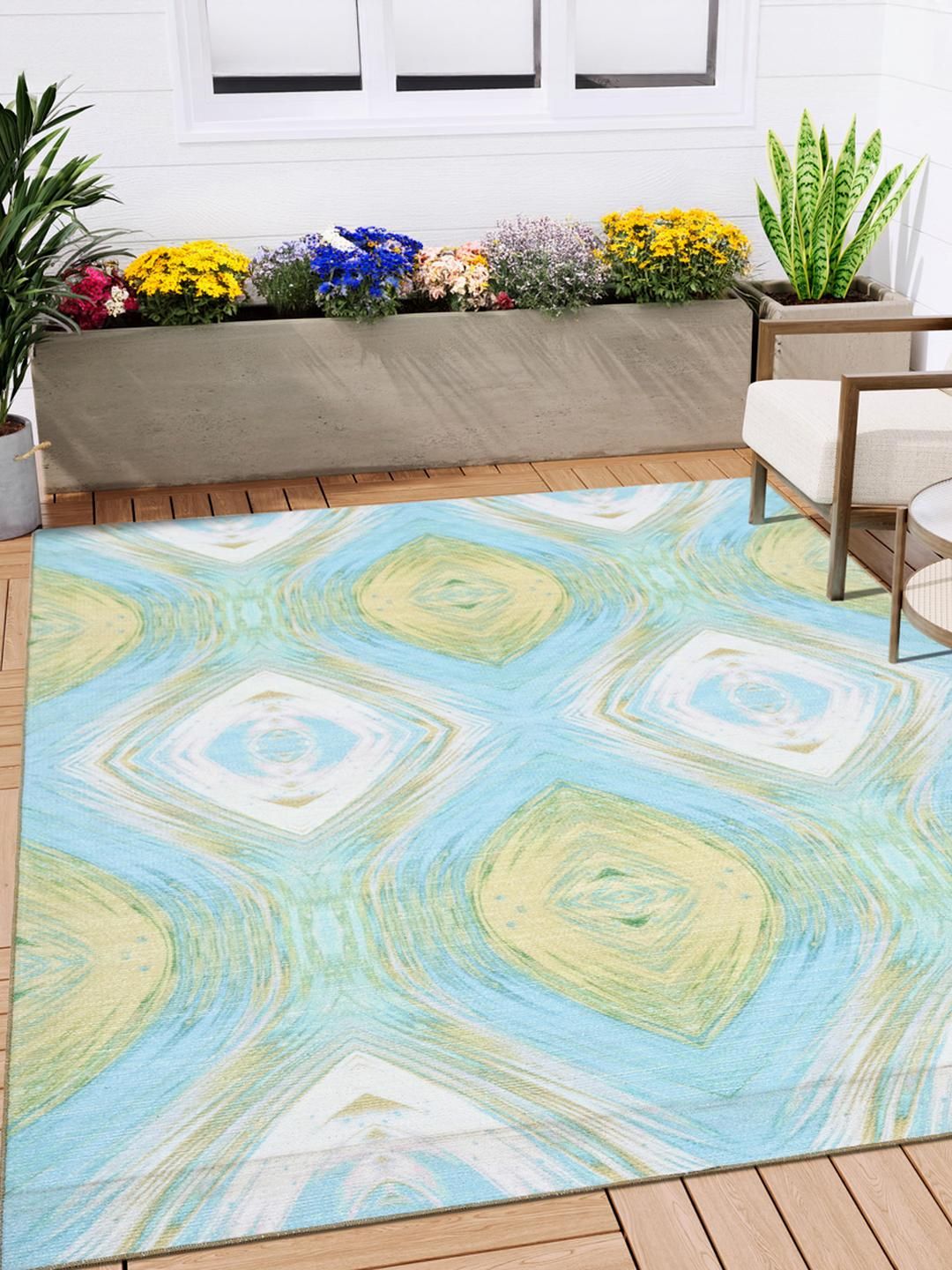 Kaleen India Blue Polyester Carpets-image-4