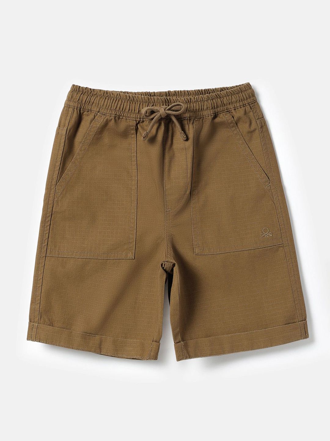 United Colors of Benetton Boys Solid Cotton Regular Fit Mid-Rise Shorts-picture-18
