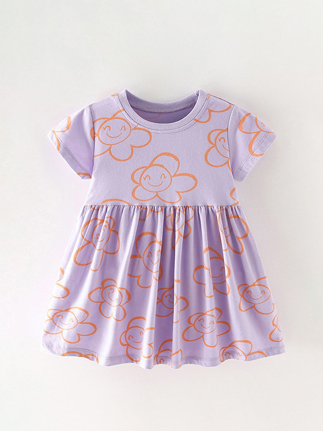 Xsole Girls Printed Fit & Flare Dress-picture-24
