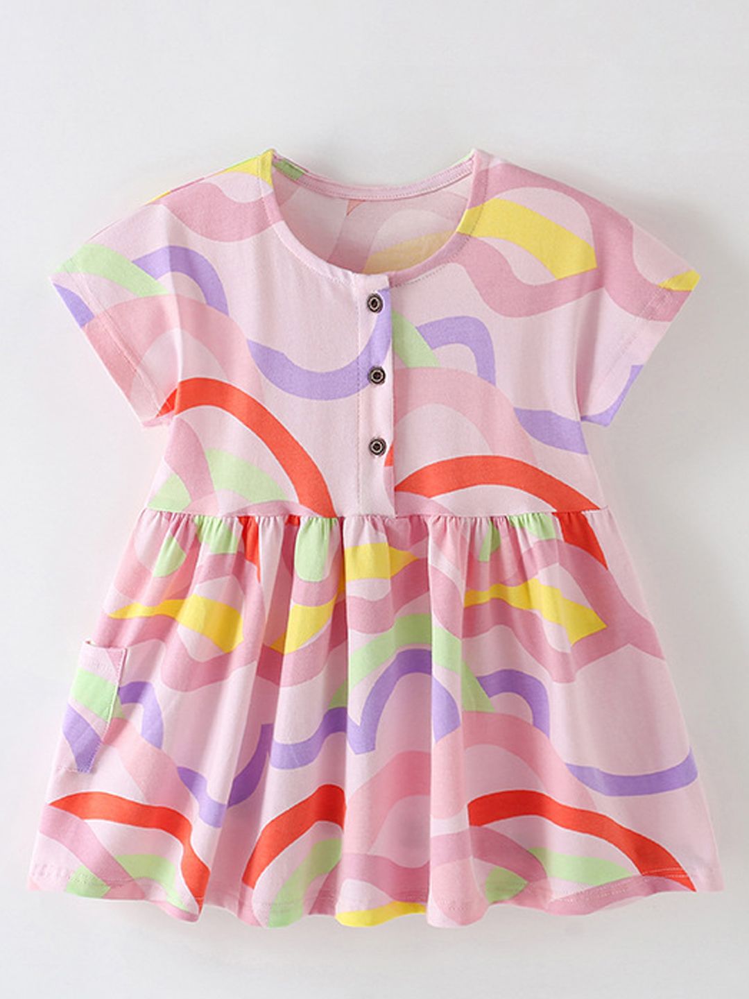 Xsole Girls Graphic Printed Fit & Flare Dress-picture-48