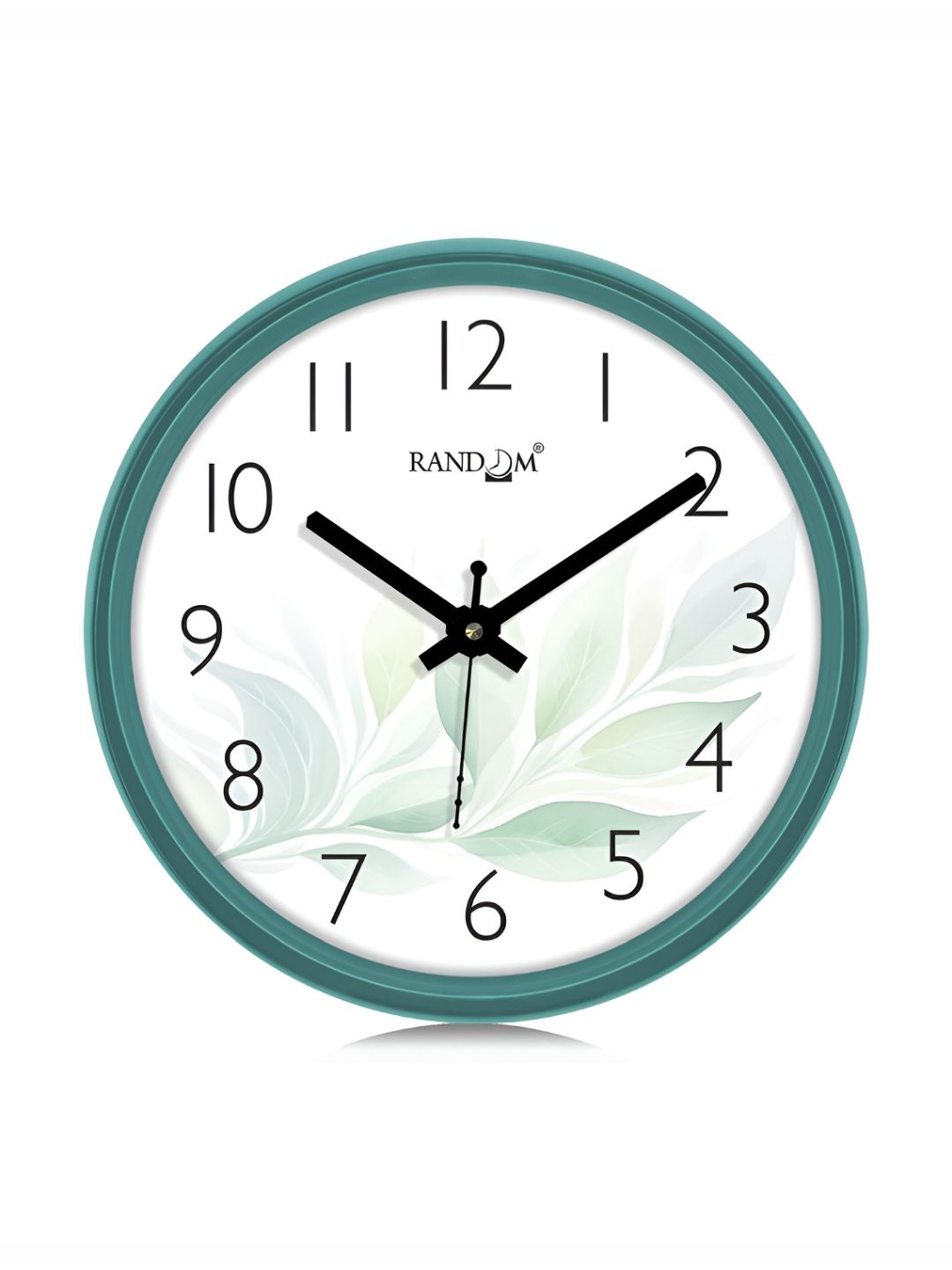 RANDOM White & Green Printed Traditional Wall Clock