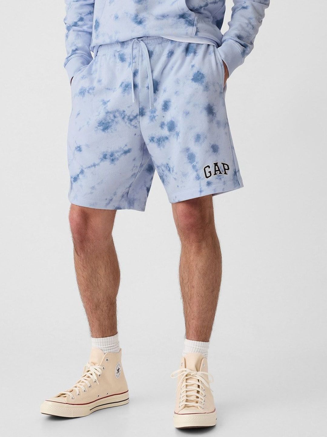 GAP Tie-Dye Printed Mid-Rise Shorts-image-23