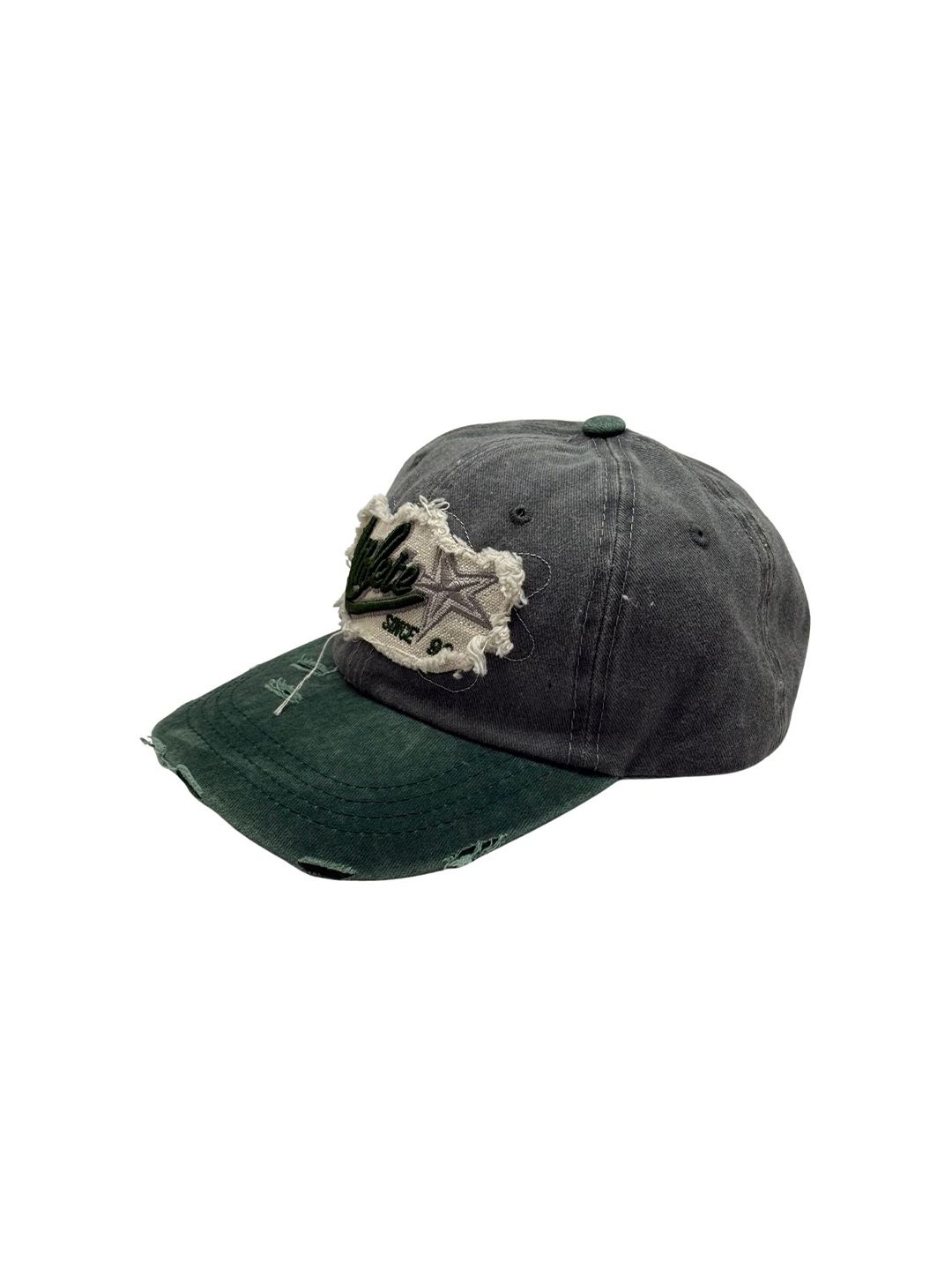 The Tie Hub Men Athlete Embroidered Distressed Cotton Snapback Baseball Cap-picture-18
