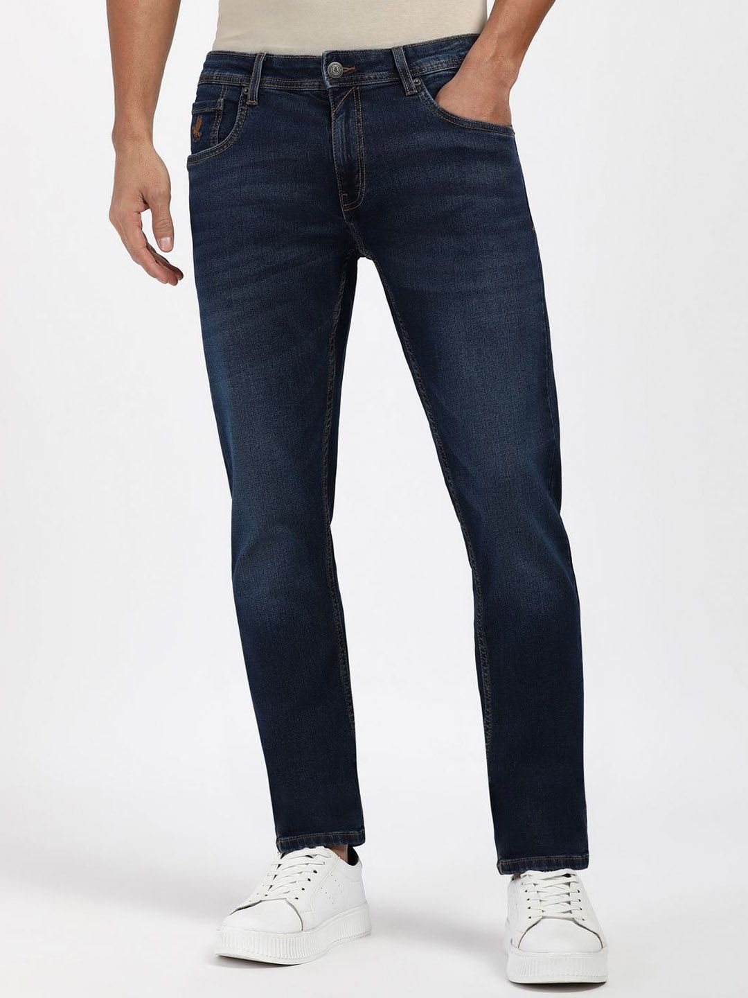 Peter England Casuals Men Slim Fit Mid-Rise Light Fade Jeans-picture-26