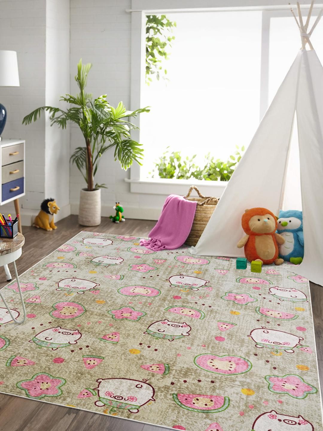Kaleen India Khaki Polyester Carpets-image-48