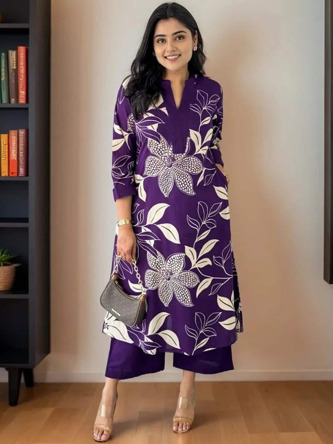 TROPWEAR Women Floral Printed Kurta with Palazzo