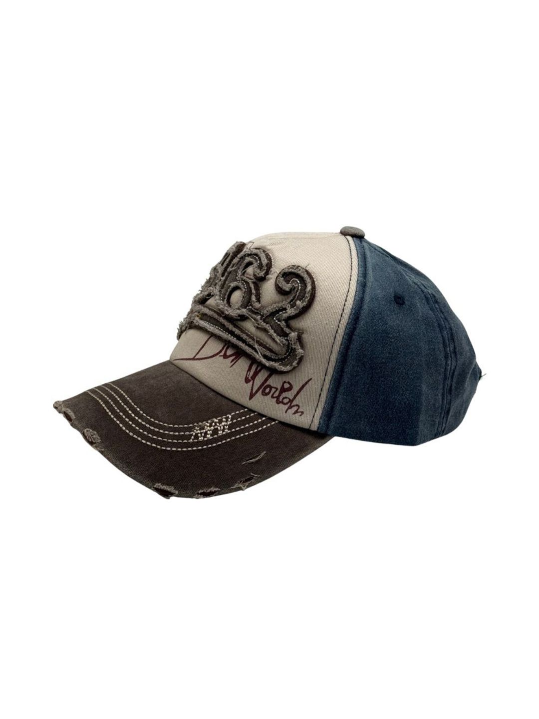 The Tie Hub Unisex Colourblocked Cotton Baseball Cap-image-18