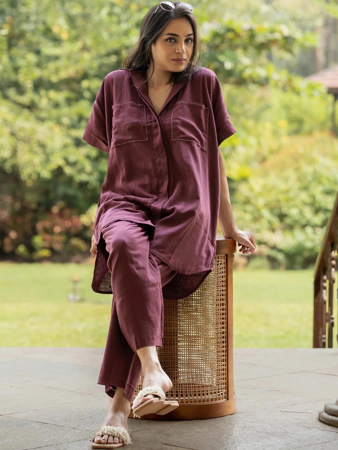 Aaghnya Women Solid Co-Ord Set