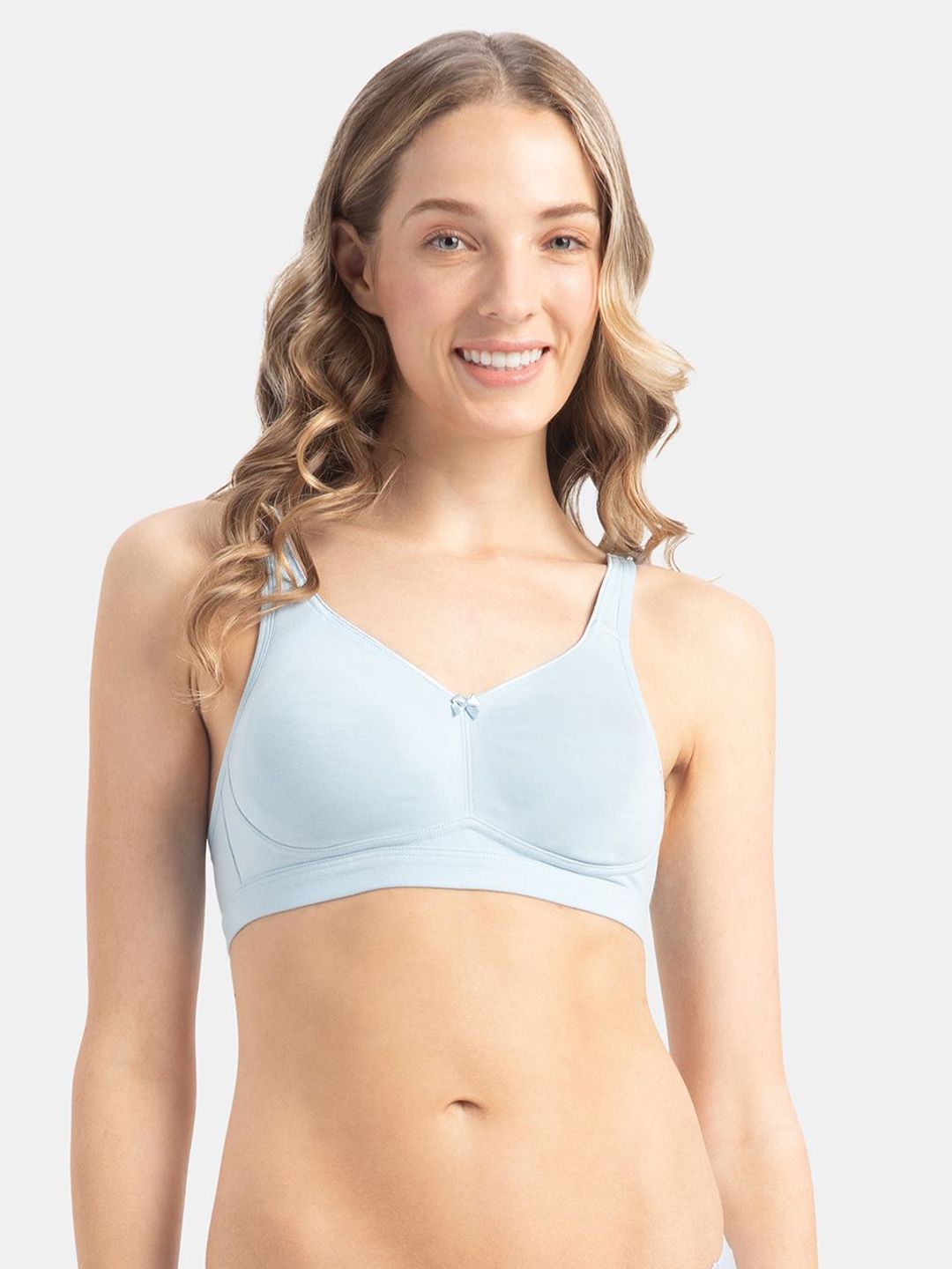 Jockey Wirefree Non Padded Cotton Full Coverage Solid Moulded Everyday Bra-FE41-picture-22