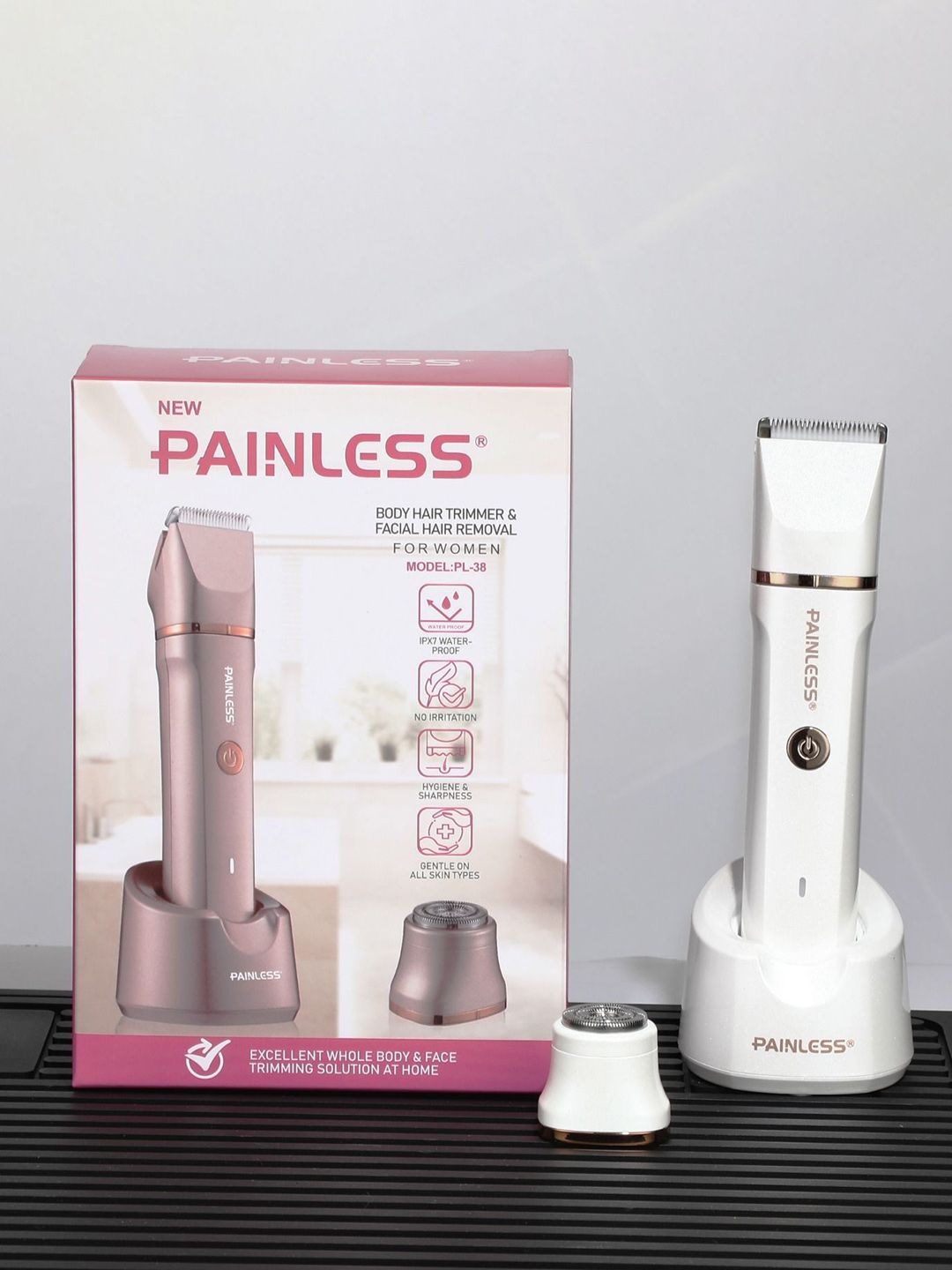 PAINLESS Electric Bikini Trimer & Shaver - White & Rose Gold-picture-29