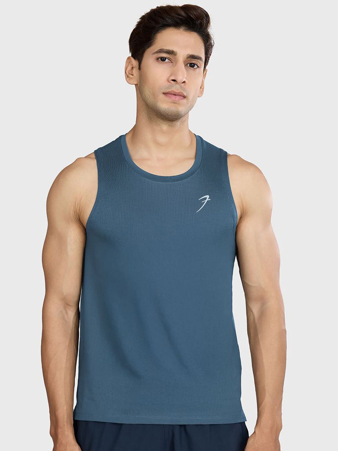 FUAARK Ultra Light Weight & Stretchable Tank Vest Ember Running Tank L.Blue-S-picture-55