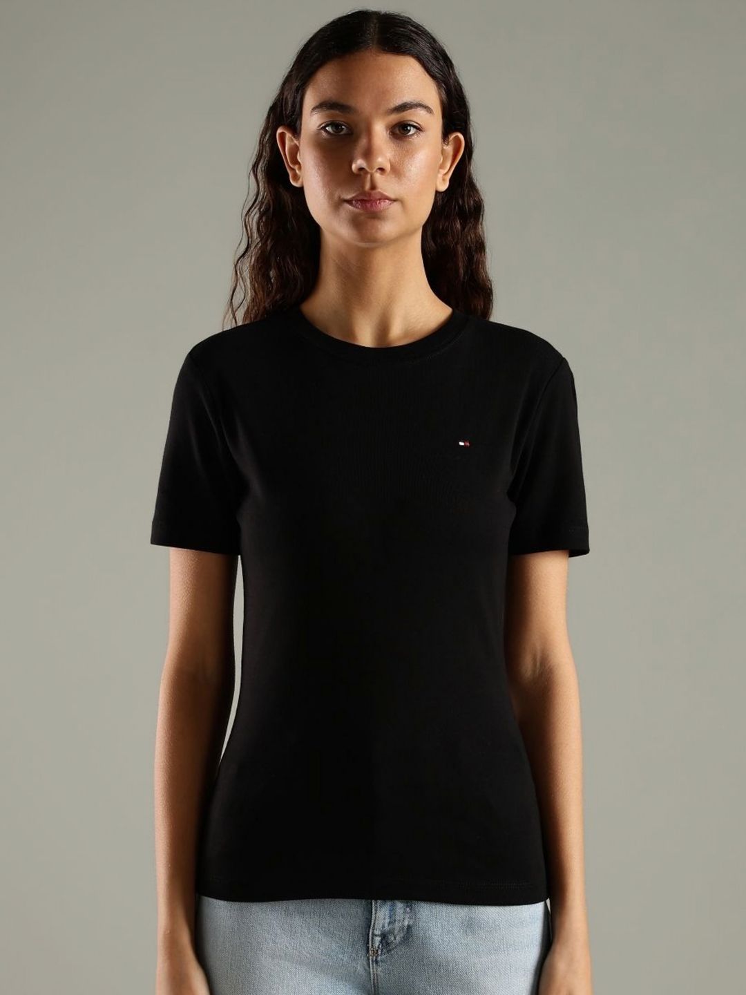 Tommy Hilfiger Round Neck Slim Fit Cotton T-shirt-picture-16