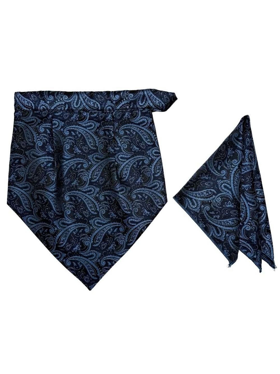 The Tie Hub Men Paisley Design Velcro Cravat and Pocket Square Accessory Gift Set-picture-16