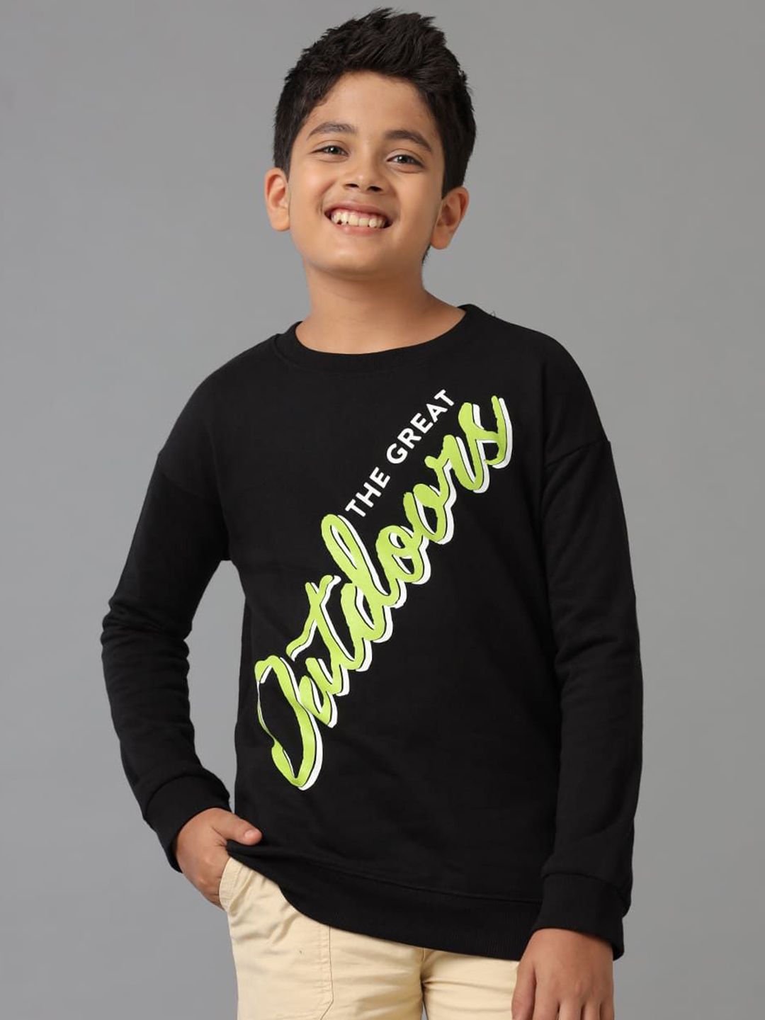 UNDER FOURTEEN ONLY Boys Cotton Printed Pullover Sweatshirt-picture-23