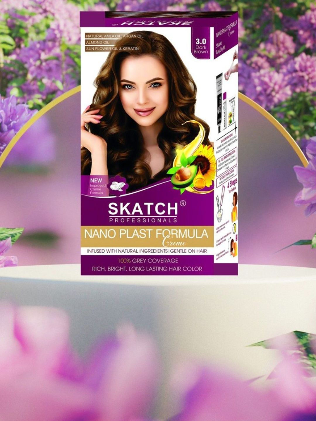 SKATCH PROFESSIONALS Nano Plast Formula Hair Color- 100 g - Dark Brown-image-25