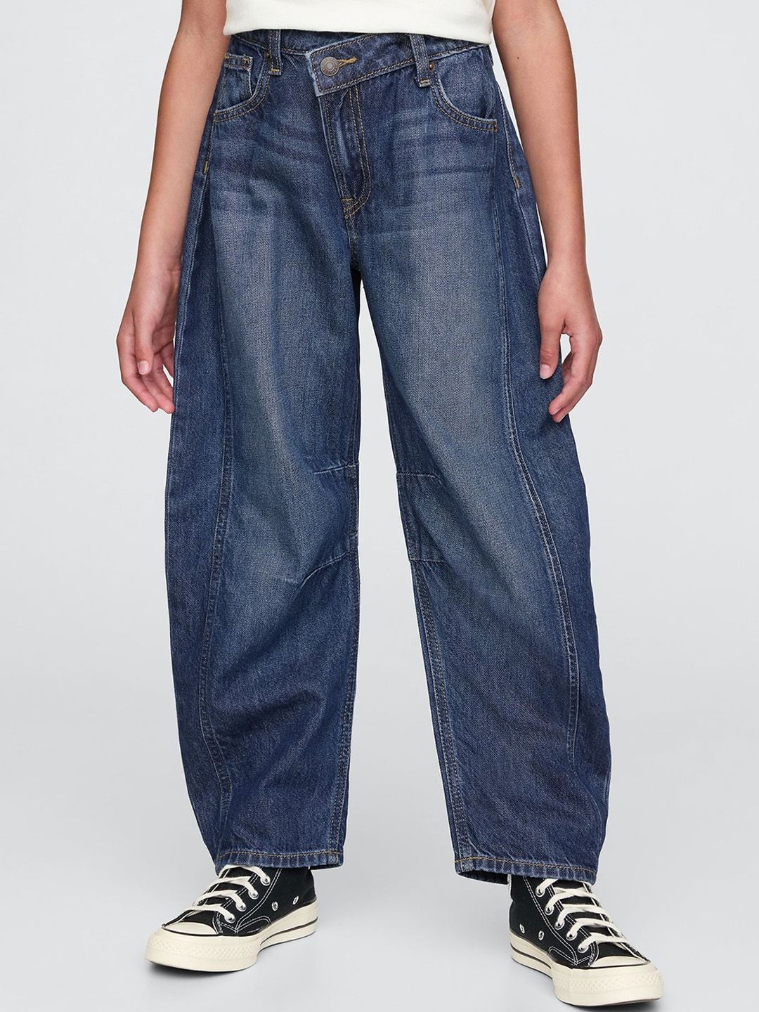 GAP Girls Loose Fit Mid-Rise Jeans