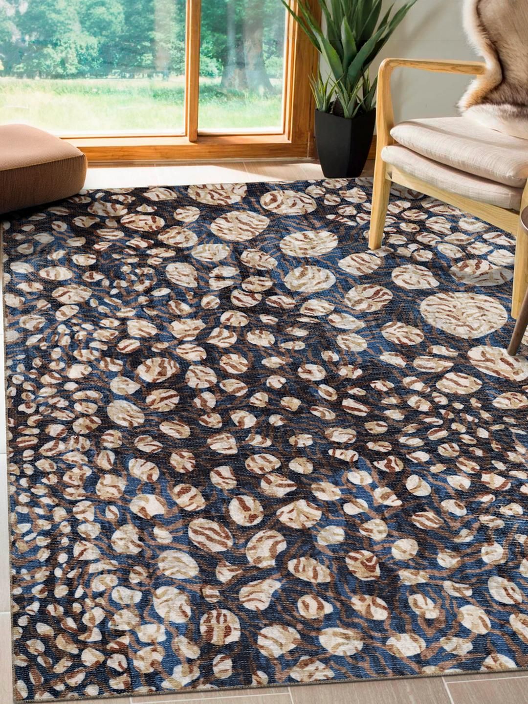 Kaleen India Blue Polyester Carpets-image-35